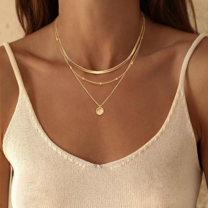 Multi-layer Gold Stackable Necklace Set, 4 Styles Available, Dainty Choker