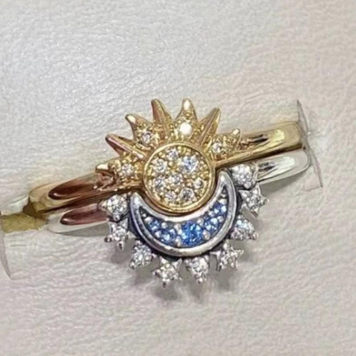 Sun & Moon Heart Couple Rings (Romantic Bond Vibe Style)