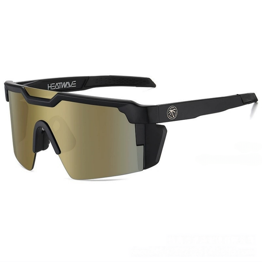 Outdoor Rimless Polarized Cycling Sunglasses, Multi-Color Coated Windproof Non-Slip Sports Shades for Running Fishing Cycling