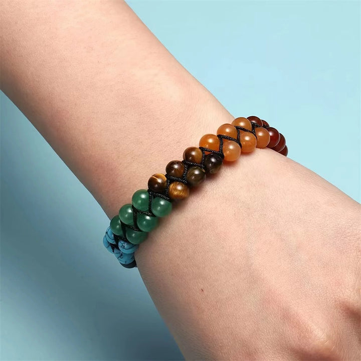 Chakra Natural Stone Braided Adjustable Bracelet