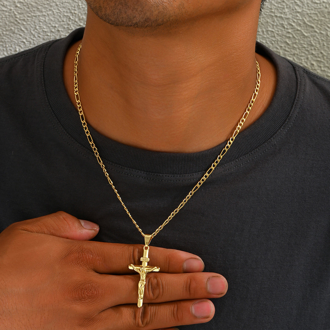 Jesus Cross Pendant Necklace (Vintage Faith Style Personalized Accessory)