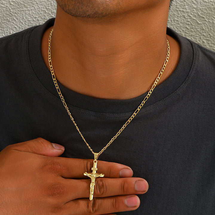 Jesus Cross Pendant Necklace (Vintage Faith Style Personalized Accessory)