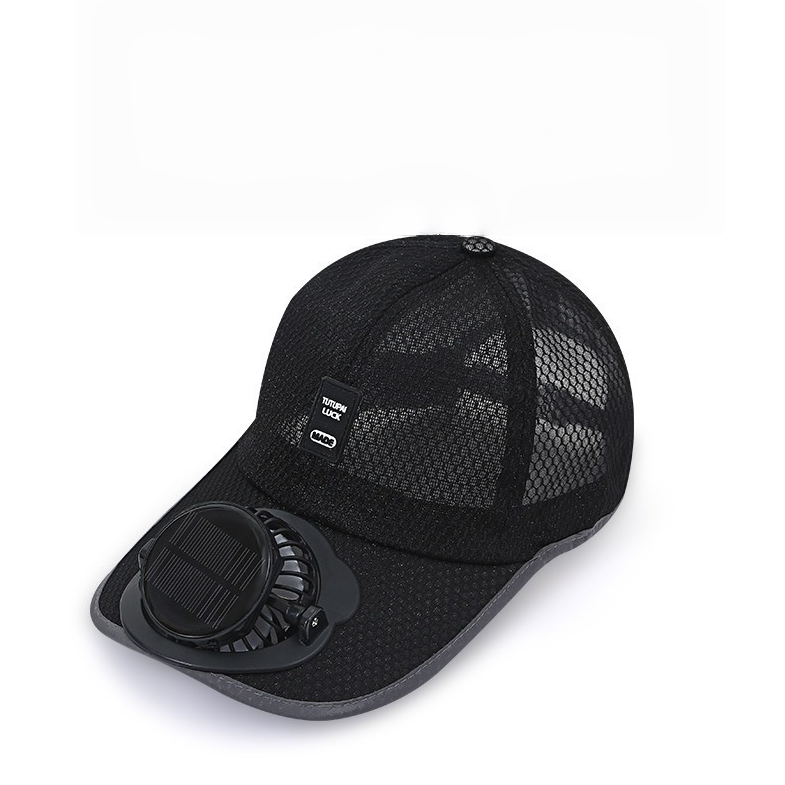 Solar Powered Fan Full Mesh Baseball Cap, Multi-color Outdoor Cooling Sun Hat