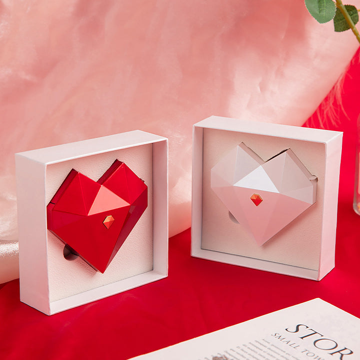 Geometric Heart Jewelry Box (Luxury Romantic Storage Style)