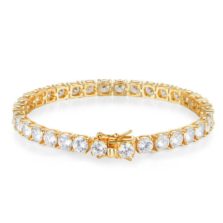 Luxury Diamond Bracelet Trio (Heart Cuff, Round Tennis, Heart Tennis)
