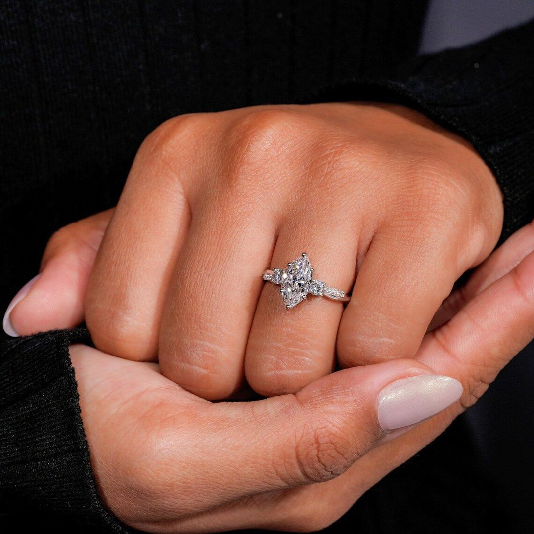 Marquise Cut Diamond Statement Ring (Elegant Engagement-Style Band)