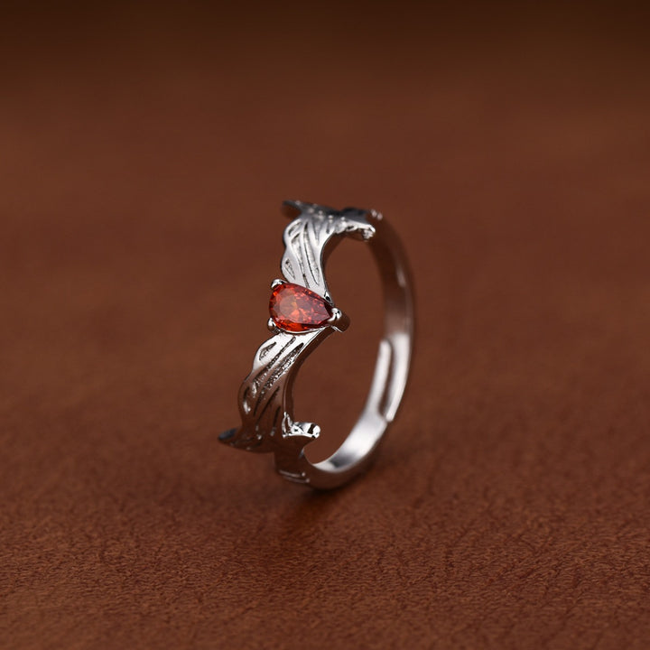 Wing Fire Heart Wing Ring (Light Luxury Niche Couple Style)
