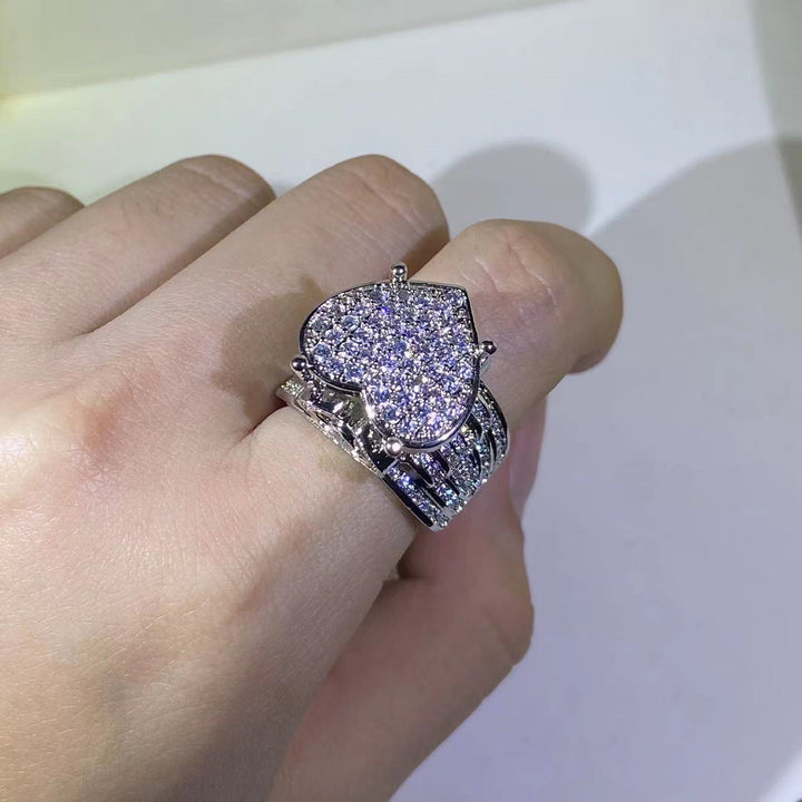 Heart Diamond Luxury Statement Ring (Romantic Proposal Engagement Band)