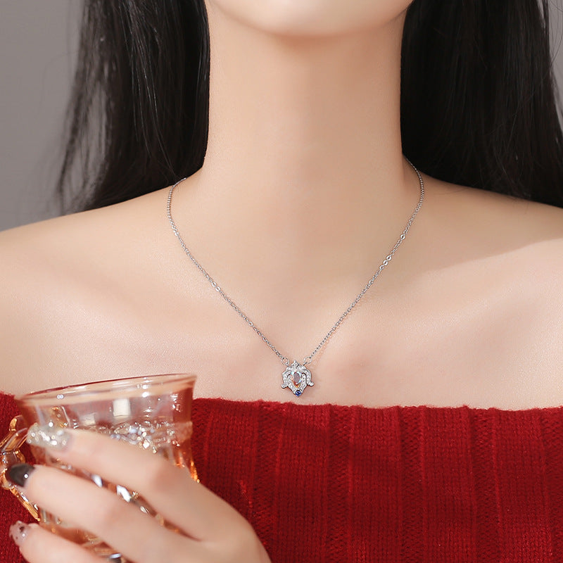 Vintage Iridescent Teardrop Diamond Multi-Style Necklace Set