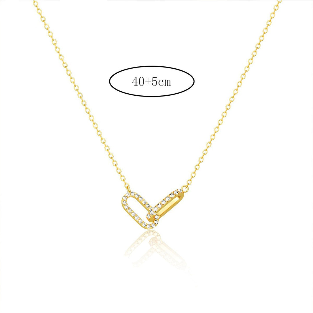 Interlocking Loop Diamond Necklace