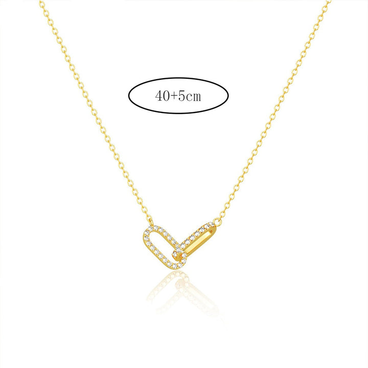 Interlocking Loop Diamond Necklace
