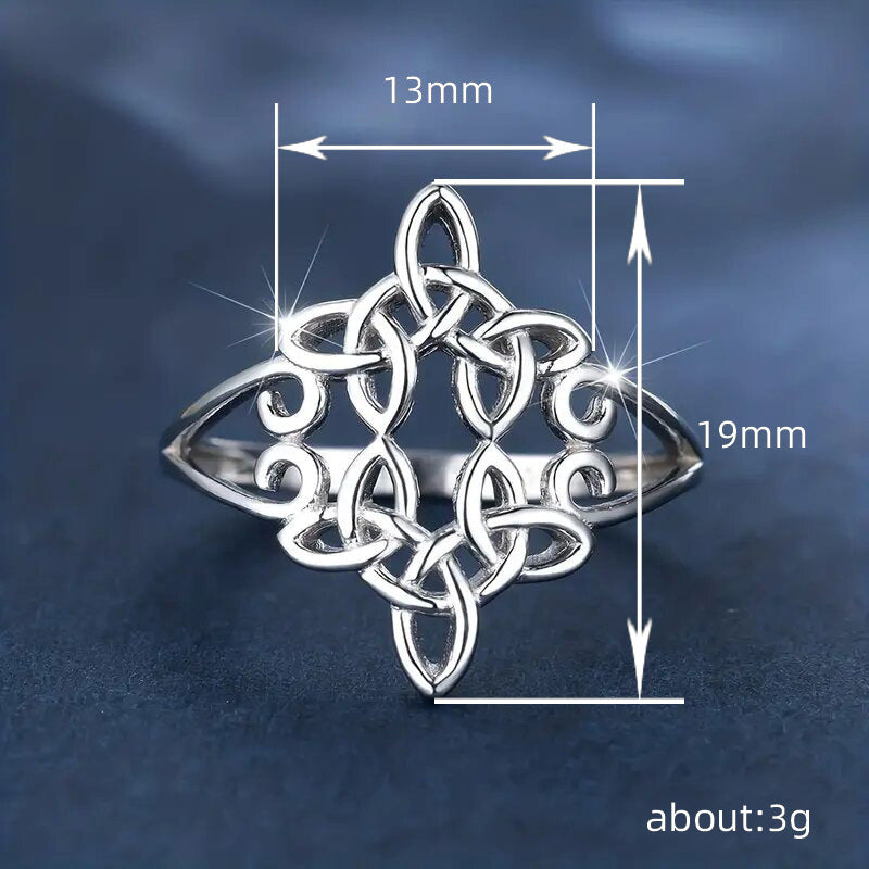 Celtic Knot Openwork Ring (Vintage Style Women's Band)