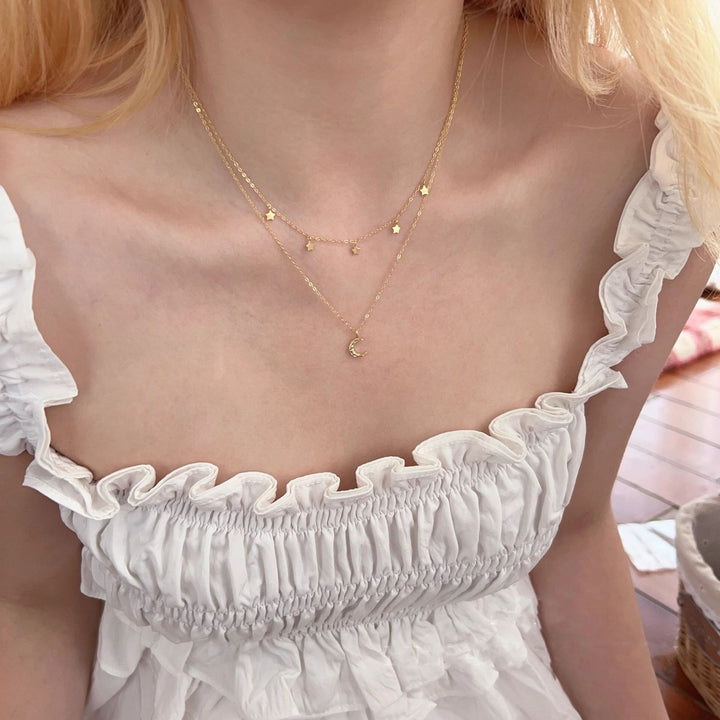 Textured Mini Moon Choker Set (Light Luxury Niche Fresh Necklace)