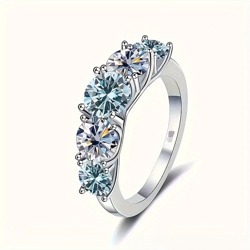 Pavé Diamond Ring Set (Light Luxury Niche Elegant Band)