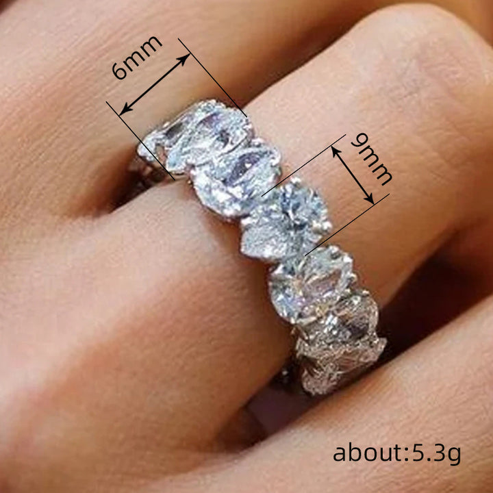 Marquise Diamond Eternity Band (Luxury Daily Wear Stackable Ring)