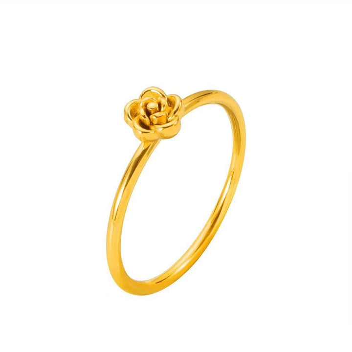 Gold Rose S925 Silver Thin Ring