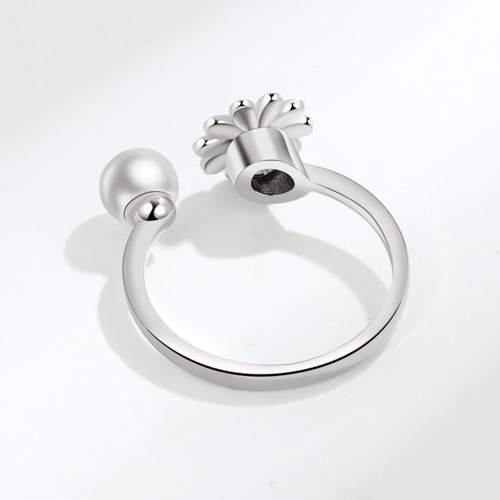 Daisy & Pearl Open Ring Set (Light Luxury Niche Fresh Bands)