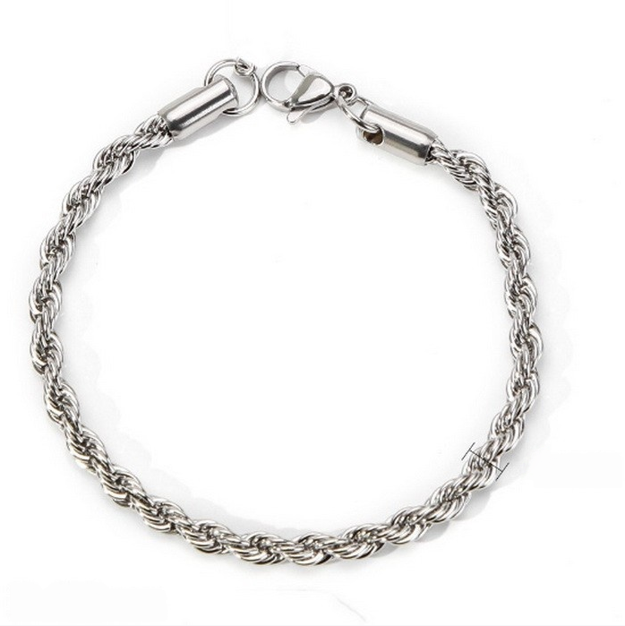 Twisted Chain Titanium Steel Bracelet (Minimalist Unisex Style)