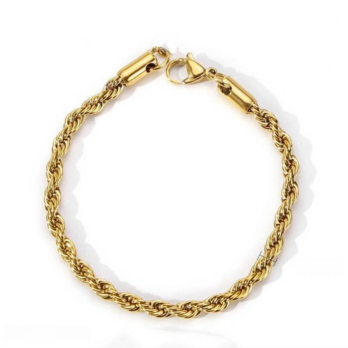 Twisted Chain Titanium Steel Bracelet (Minimalist Unisex Style)