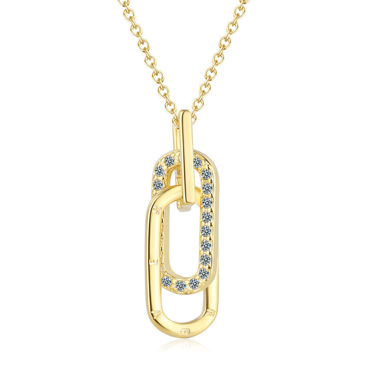 Minimalist Light Luxury Double-Loop Micro-Diamond Choker