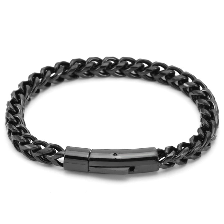 6mm Round-Polished Bold 18K Titanium Steel Bracelet (Multi-Color Men's Edgy Style)