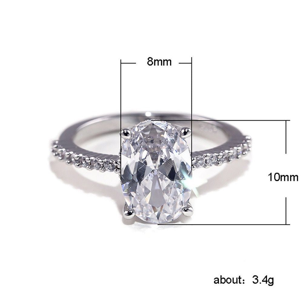 Oval Center Stone Halo Diamond Ring (Light Luxury Ritual Style Series)