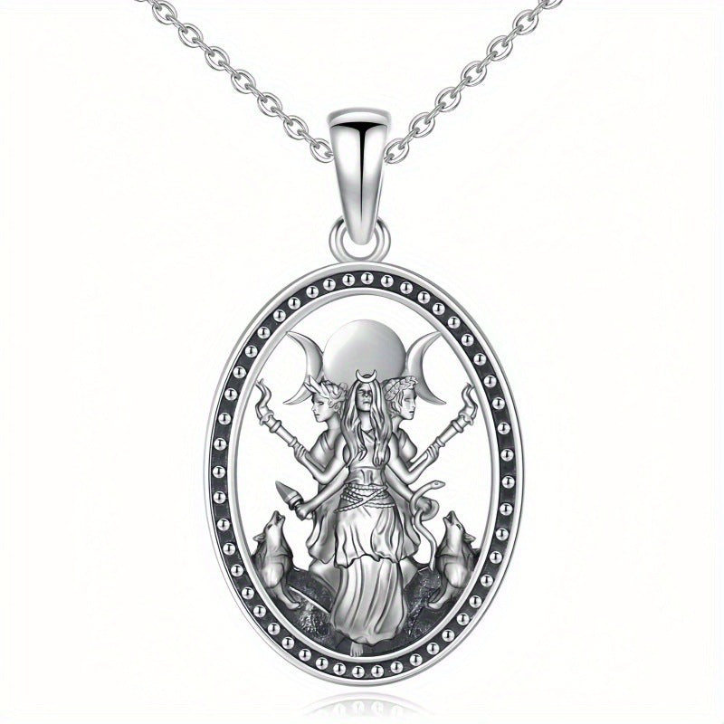 Goddess Hecate Pendant Necklace (Mystic Protection · Divine Symbol Design)