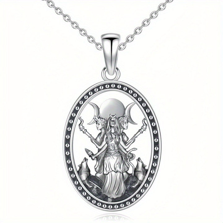 Goddess Hecate Pendant Necklace (Mystic Protection · Divine Symbol Design)
