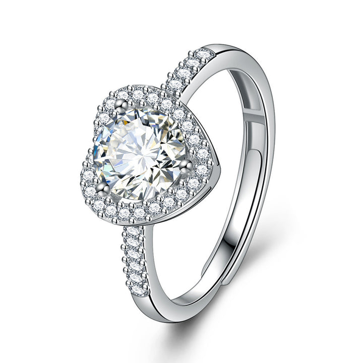 Heart Halo Center Stone Ring (Women's Luxury Elegant Style)