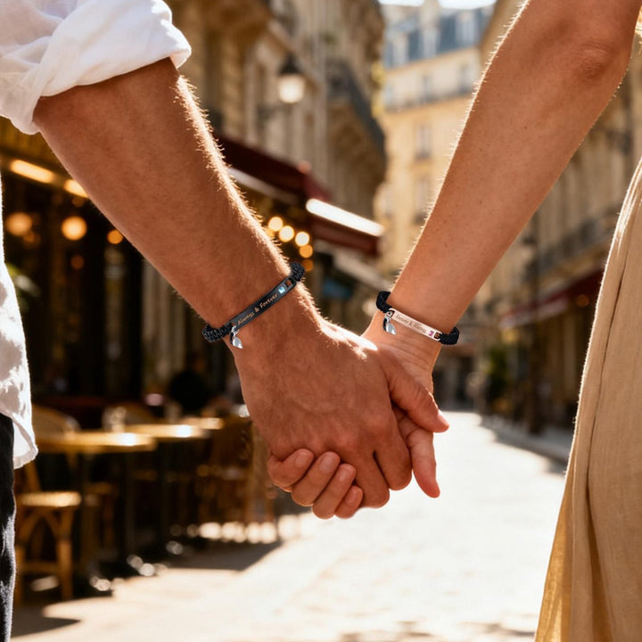 Couple Magnetic Hand-Woven Rope Bracelet – Eternal Heart Connection
