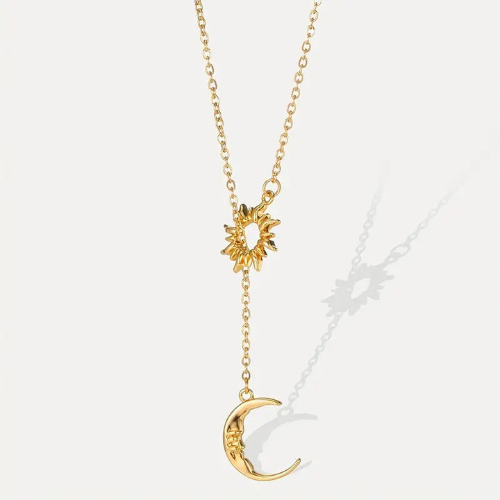 Geometric Sunburst Pendant Necklace for Women