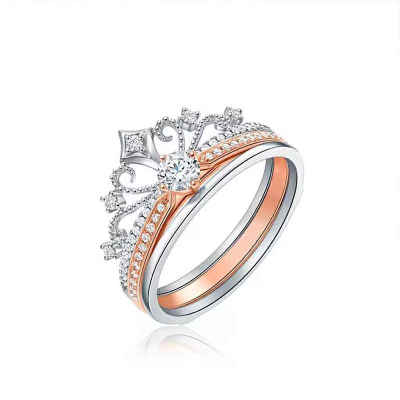 Castle Fireworks Crown 2-in-1 Ring Set