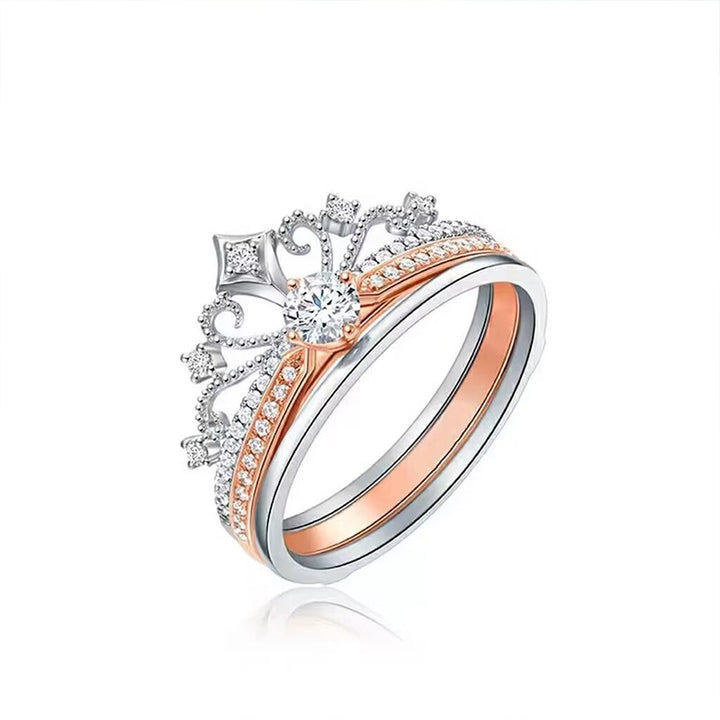 Castle Fireworks Crown 2-in-1 Ring Set