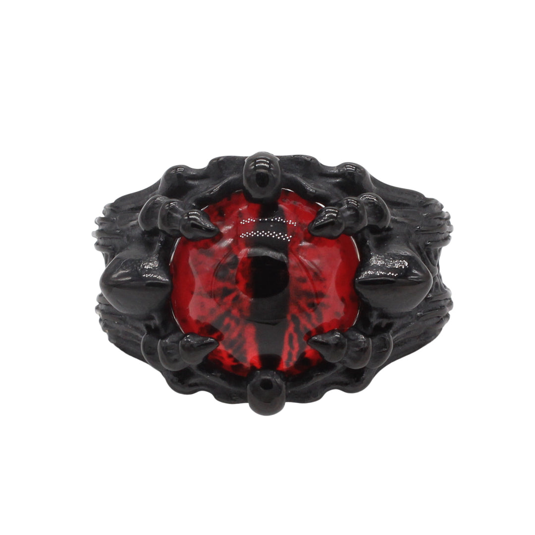 Evil Eye Gothic Punk Titanium Steel Ring (Dark Style Exaggerated Version)