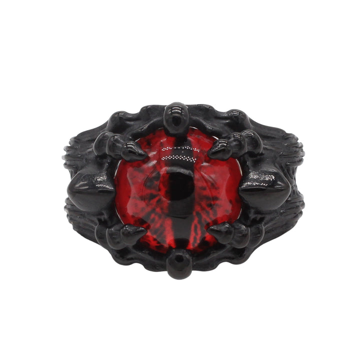 Evil Eye Gothic Punk Titanium Steel Ring (Dark Style Exaggerated Version)