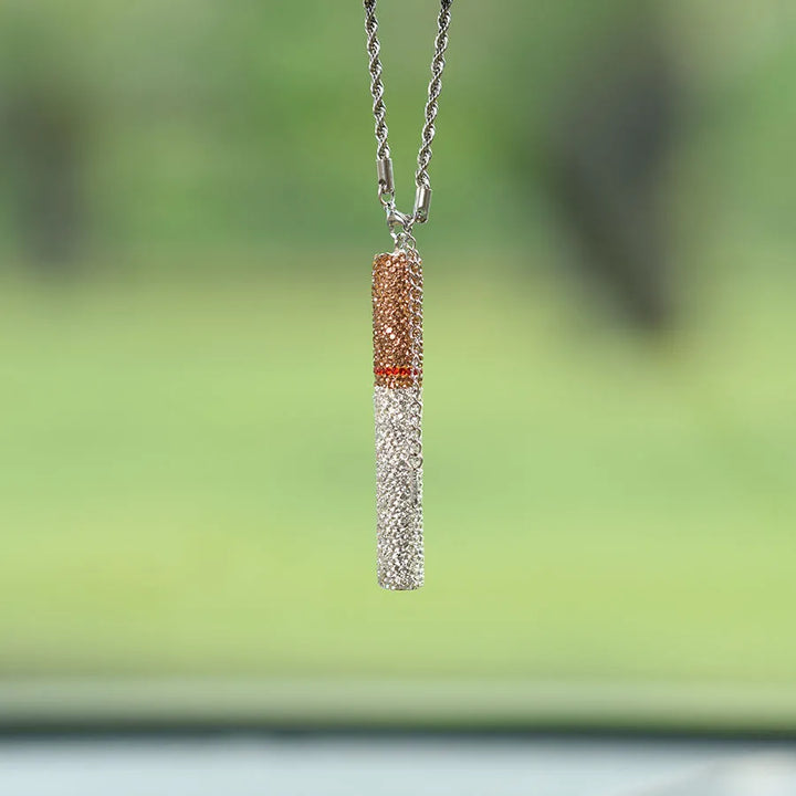 Luxury Rhinestone 3D Cigarette Car Hanging Ornament · Dashboard Decoration