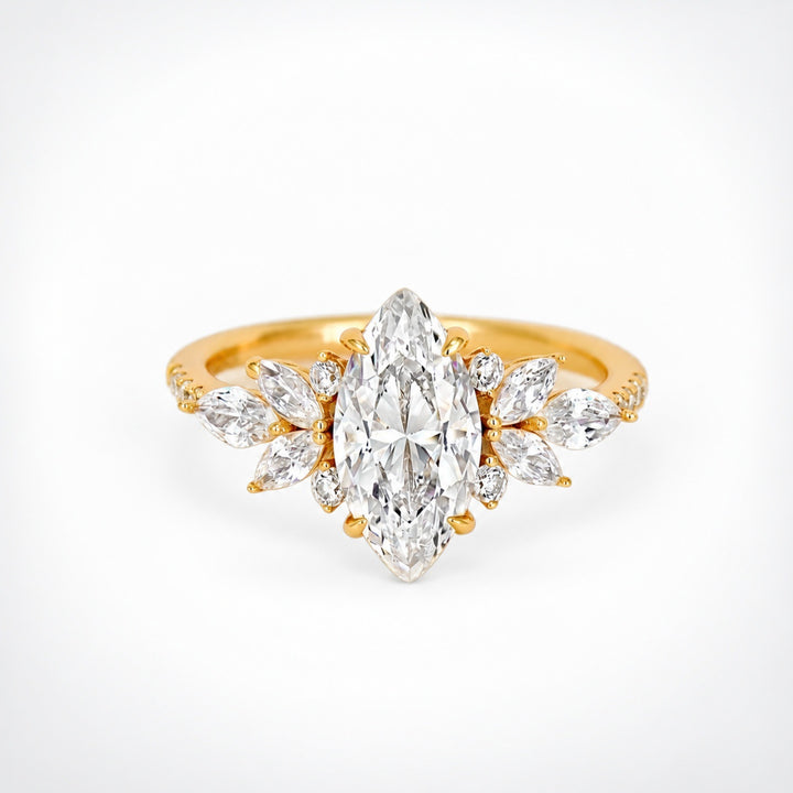 Marquise Cluster Diamond S925 Silver Ring
