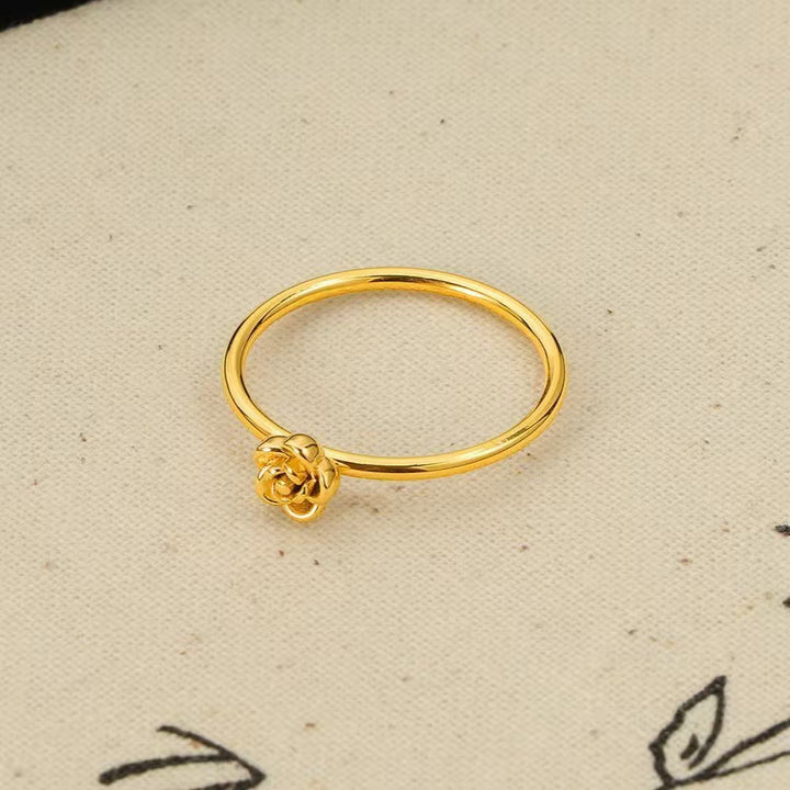 Gold Rose S925 Silver Thin Ring