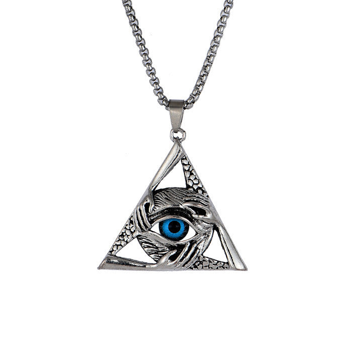 Vintage Silver Evil Eye Necklace, Multiple Pendant Options
