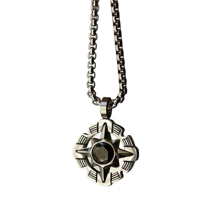 Compass Star Men's S925 Silver Necklace