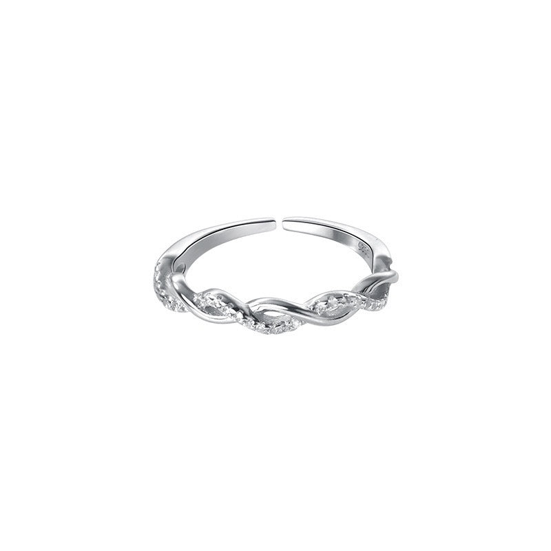Twisted Diamond Stackable Ring (2 Colors Delicate Luxury Band)