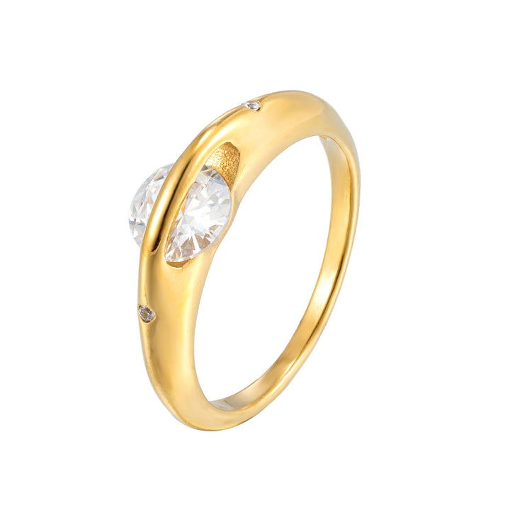 Encircling Wrapped Solitaire Ring