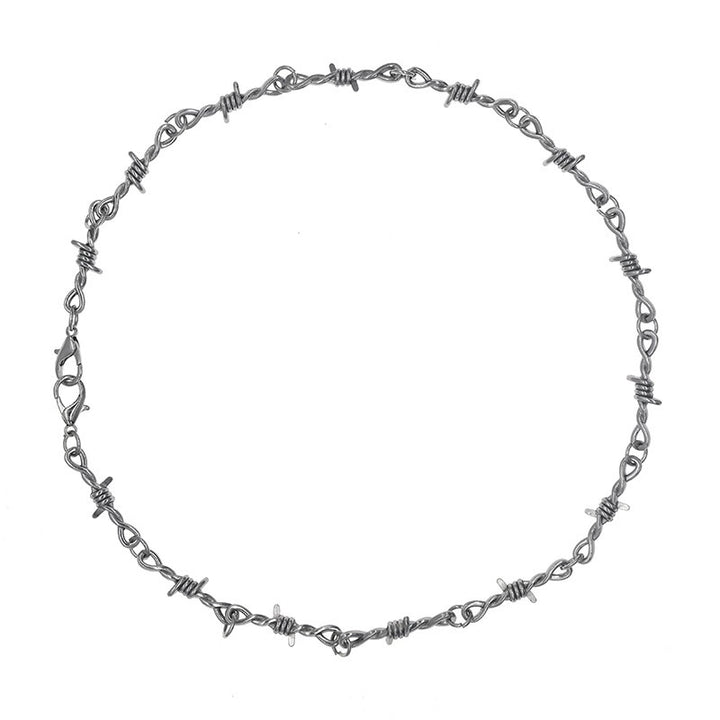 Barbed Wire Thorn Chain Necklace