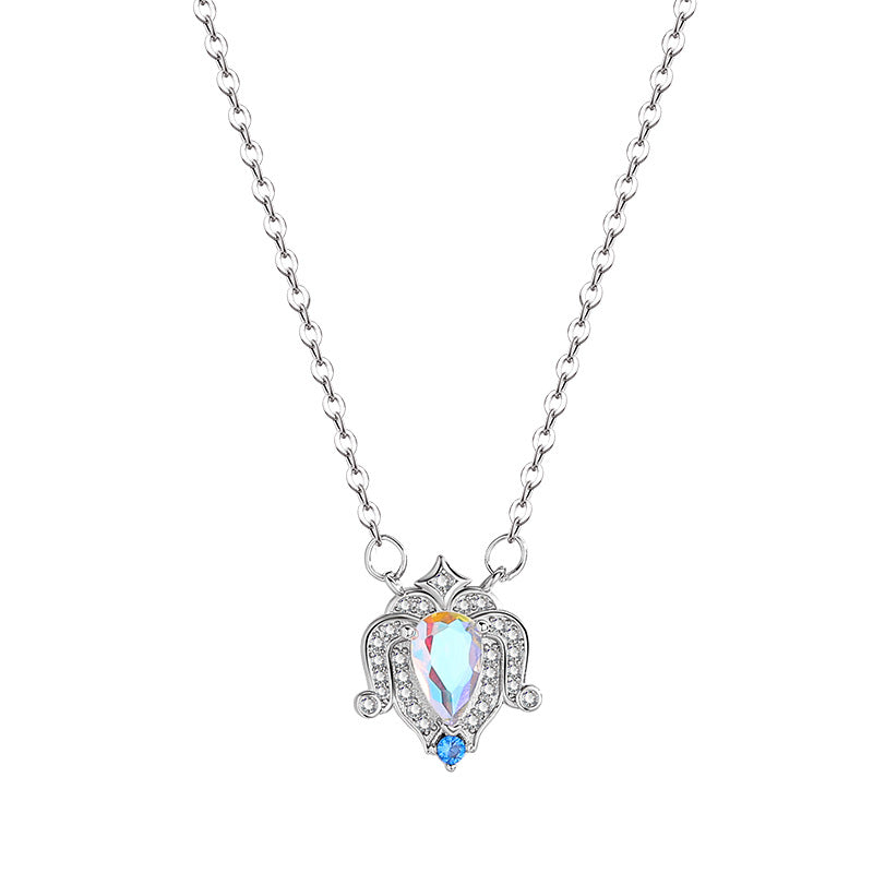 Vintage Iridescent Teardrop Diamond Multi-Style Necklace Set