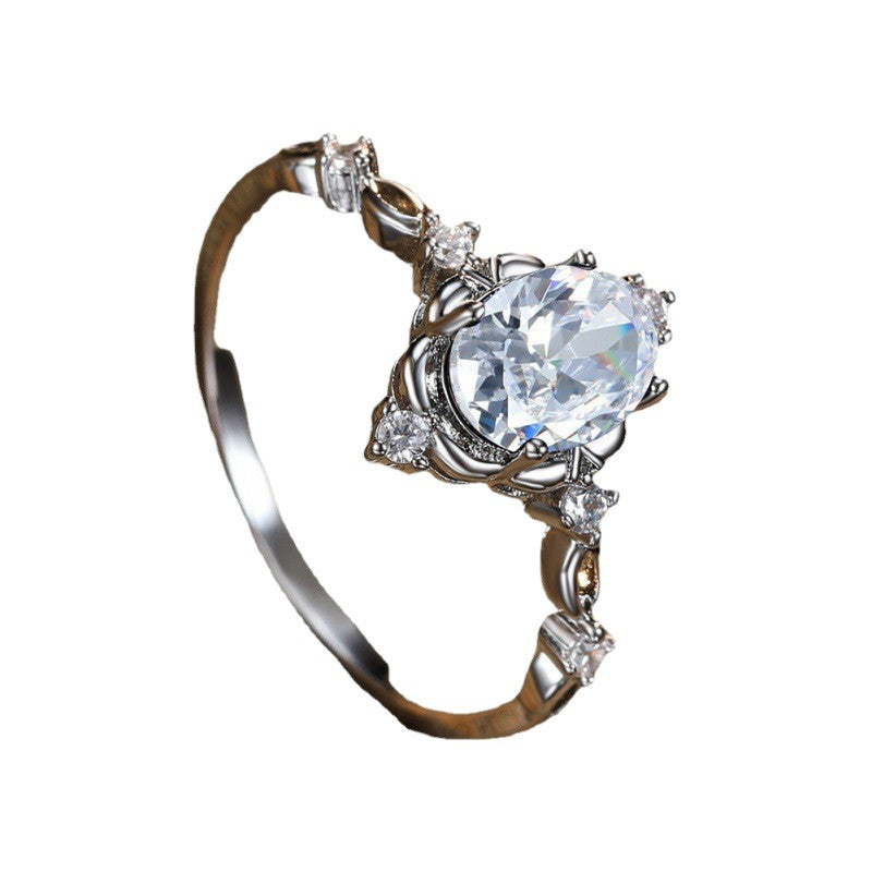 Vintage Oval Diamond Statement Ring (Luxury 18K Gold Engagement Band)