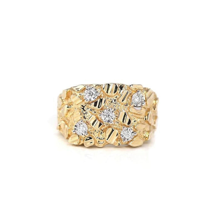 Vintage Textured diamond Wide Band Ring (Luxury Statement Ring)