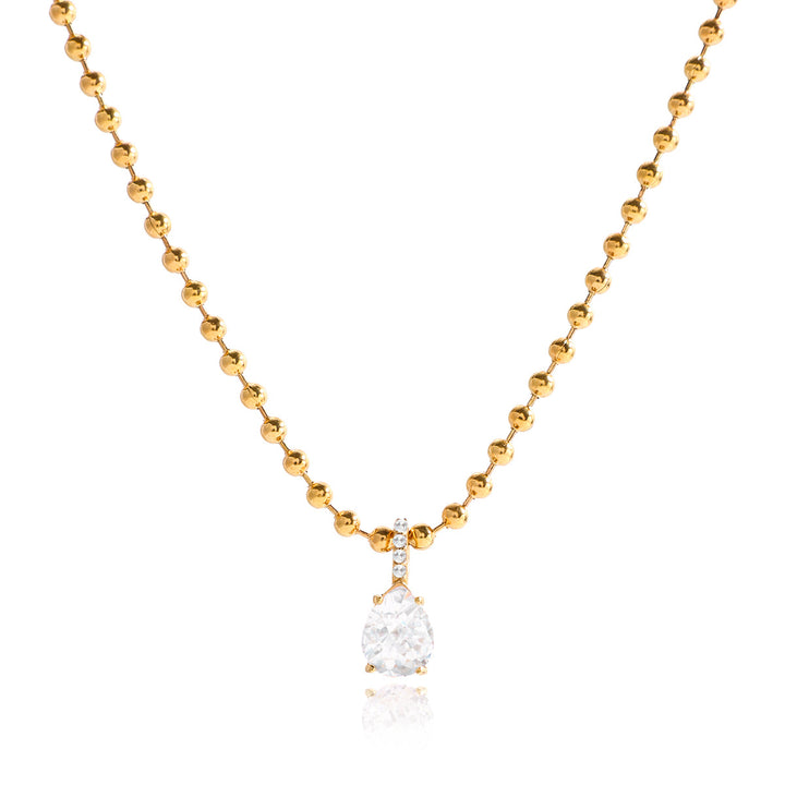 Gold Plated Geometric Diamond Necklace Set (Light Luxury Niche Multi-Style Clavicle Chain Collection)