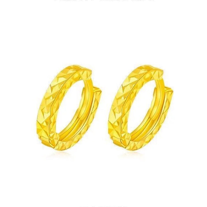 S925 Silver Faceted Huggie Hoop Earrings