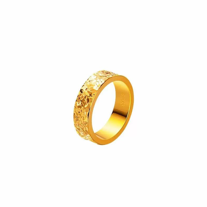 Sparkly Gold Confetti Wide Band Ring (Luxury Statement Ring)