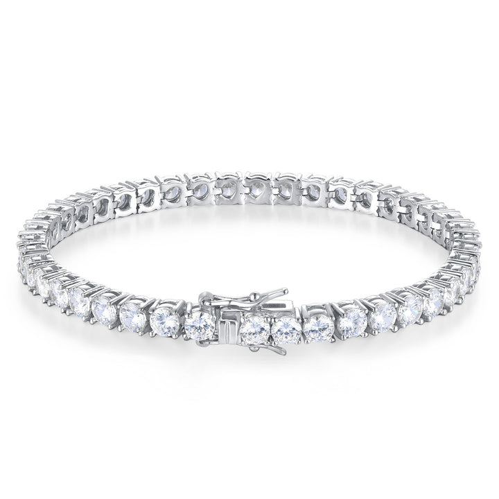 Luxury Diamond Bracelet Trio (Heart Cuff, Round Tennis, Heart Tennis)